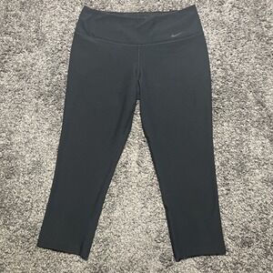 Women's Nike Dry Fit Workout Capri Pants Black Size Small
